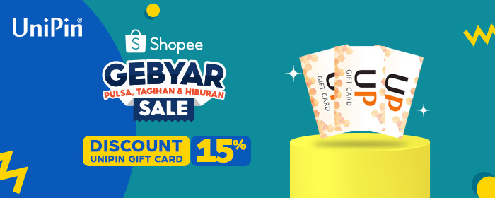 Beli UniPin Gift Card di Shopee diskon 15%